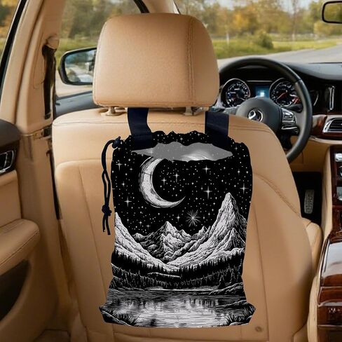 Be Kind Car Trash Bag,Watercolor Flowers Strap Drawstring Car Garbage Bags,Car Back Seat Organizer with Adjustable Buckle for Car Accessories in Kuwait