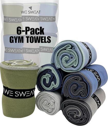 Microfiber Soft and Absorbent Gym Towels, Silver ION Odor-Free Absorbent Fiber, Fast Drying Men & Women Workout Gear for Body Sweat, Working Out, Towels, Sports Exercise Fitness Gear in Saudi Arabia