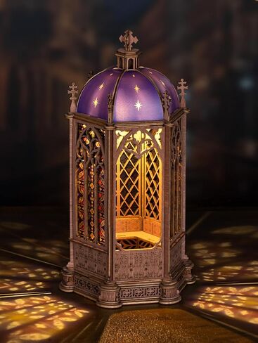 Rowood 3D Puzzles for Adults,Gothic Architecture Wooden Model Kit Buiding Set,DIY Adult Craft Kits with LED,Chirstmas Birthday Gift-Twin-Tower Cathedral in Kuwait