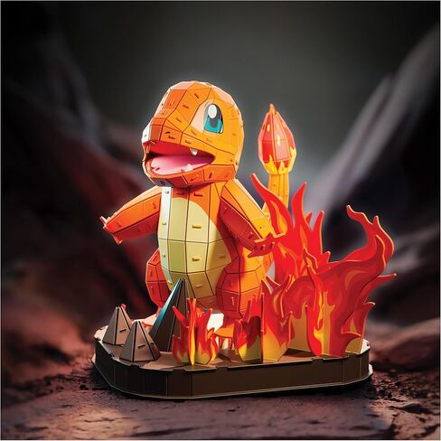 4D Build، مجموعة نماذج Pokémon Charmander ثلاثية الأبعاد، شخصية Pokémon، مجموعة Kanto First Partner، ديكور مكتب، 241 قطعة، للأعمار من 12 عامًا فما فوق in Kuwait