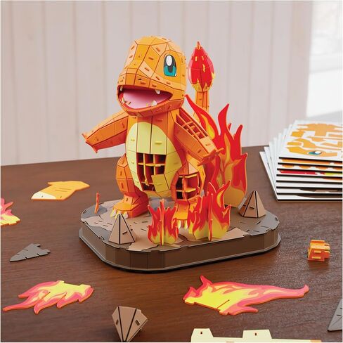 4D Build، مجموعة نماذج Pokémon Charmander ثلاثية الأبعاد، شخصية Pokémon، مجموعة Kanto First Partner، ديكور مكتب، 241 قطعة، للأعمار من 12 عامًا فما فوق in Kuwait