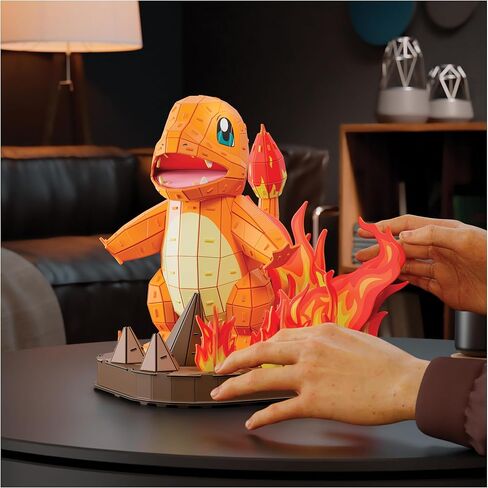 4D Build، مجموعة نماذج Pokémon Charmander ثلاثية الأبعاد، شخصية Pokémon، مجموعة Kanto First Partner، ديكور مكتب، 241 قطعة، للأعمار من 12 عامًا فما فوق in Kuwait