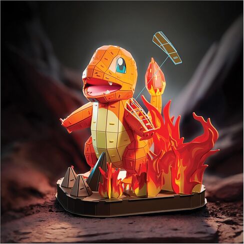4D Build، مجموعة نماذج Pokémon Charmander ثلاثية الأبعاد، شخصية Pokémon، مجموعة Kanto First Partner، ديكور مكتب، 241 قطعة، للأعمار من 12 عامًا فما فوق in Kuwait