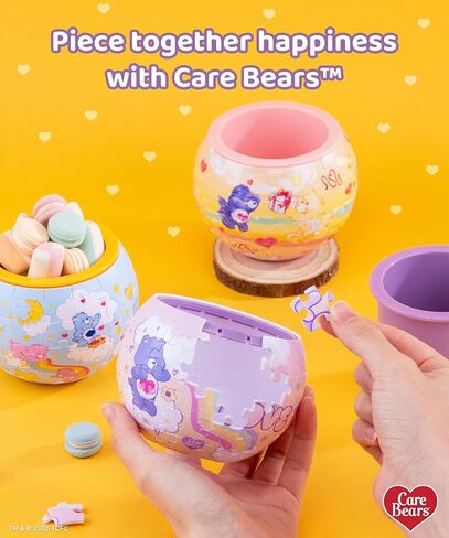 Care Bears™ من PieceRelax 3D Puzzle Planter 80 قطعة - الحب المتفتح - أواني الزهور لديكور المنزل للصبار الداخلي وأواني العصارة [K1143] in Kuwait