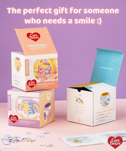 Care Bears™ من PieceRelax 3D Puzzle Planter 80 قطعة - الحب المتفتح - أواني الزهور لديكور المنزل للصبار الداخلي وأواني العصارة [K1143] in Kuwait
