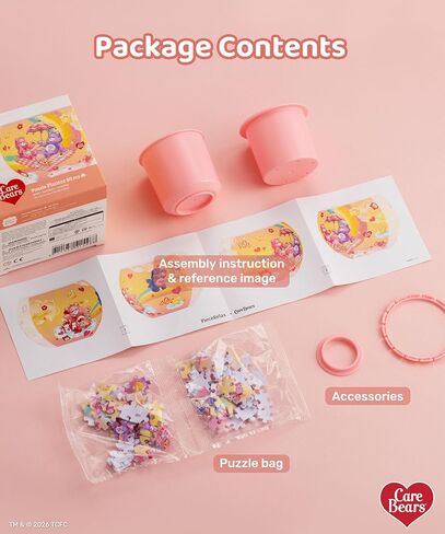 Care Bears™ من PieceRelax 3D Puzzle Planter 80 قطعة - الحب المتفتح - أواني الزهور لديكور المنزل للصبار الداخلي وأواني العصارة [K1143] in Kuwait