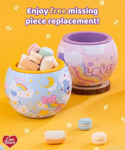 Care Bears™ من PieceRelax 3D Puzzle Planter 80 قطعة - الحب المتفتح - أواني الزهور لديكور المنزل للصبار الداخلي وأواني العصارة [K1143] in Kuwait