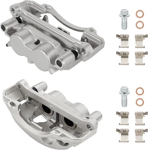 مجموعة فرجار فرامل القرص الأمامي مع دعامة لـ 2011-2019 Chevy Silverado / GMC Sierra 2500 HD 3500 HD، 2016-2019 Suburban 3500 HD، استبدال 18-B5302 18-B5303 in Kuwait