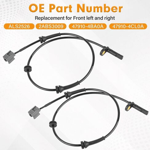 2 Pcs Front Left & Right ABS Wheel Speed Sensors Compatible with Nissan Rogue 2014-2020 2.5L L4 Replacement for 47910-4BA0A,47910-4CL0A in Saudi Arabia