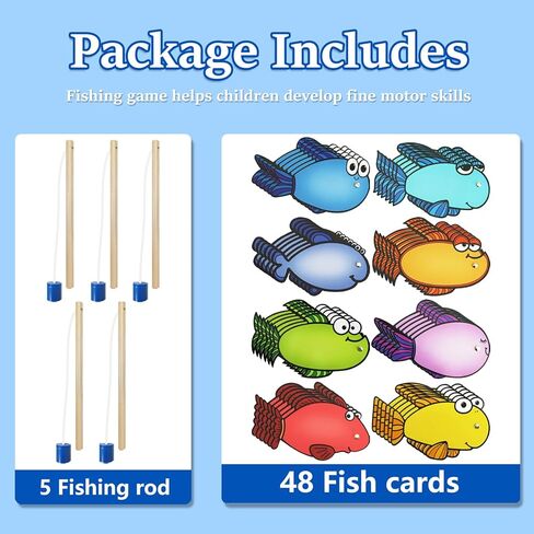 48 Pcs Magnetic Fishing Game Sight Word Games Dry Erasable Cards Aba Therapy Materials Classroom Must Haves Word Game Homeschool Supplies in Saudi Arabia