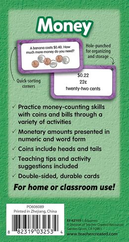 Teacher Created Resources Money Flash Cards Deluxe Set (EP62105) in Kuwait