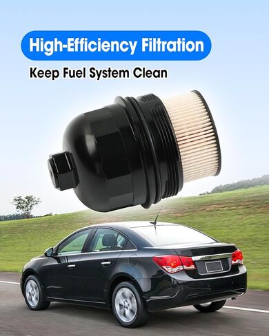 Fuel Filter Kit with Billet Aluminum Housing Cap and Drain Plug Replace TP1015 134001 Compatible with Chevy Silverado GMC Sierra 2500HD 3500HD 6.6L L5P Diesel 2017-2024 Cruze 1.6L 2.0L 2014-2019 in Saudi Arabia