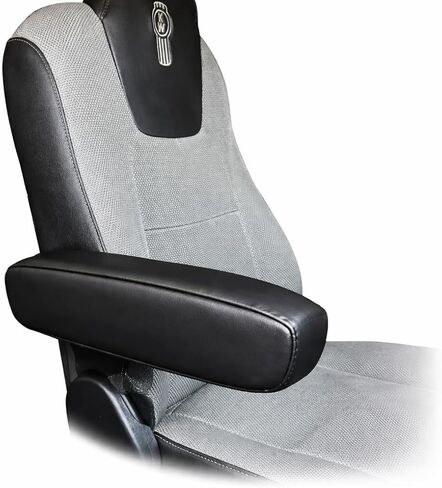 مجموعة أغطية مسند الذراع - متوافقة مع مقاعد Kenworth T680 وT880 وW990 OEM - أغطية مسند الذراع الأيسر والأيمن، حماية داخلية ممتازة، جلد صناعي متين، سهل التركيب، ترقية احترافية للكابينة in Kuwait