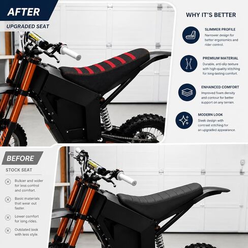 غطاء مقعد الدراجة النارية Yamaha WR400F 1998-2000، غطاء مقعد الدراجة الترابية من الجلد المقاوم للماء، غطاء بديل بمقبض مضلع مضاد للانزلاق، أزرق in Kuwait