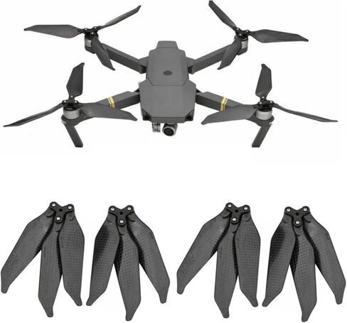 CHICHIYANG 4 قطع 8331 شفرة مراوح من ألياف الكربون، قابلة للطي منخفضة الضوضاء 3 شفرات لطائرة DJI Mavic Pro Series Drone in Kuwait