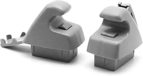 2PCS Sun Visor Clips for Cars, Sun Visor Retainer Holder Clip Replacement 95994975 95994976, Sunvisor Support Bracket Hook Hanger Clips for Chevy Silverado Cruze Tahoe Car Accessories(Gray) in Kuwait