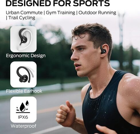 Monster Clarity 101 AirLinks Wireless Earbuds, Bluetooth 5.0 in-Ear Headphones with Charging Case, Stereo Earphones Deep Bass Sound, IPX5 Waterproof, Built-in Mic, Clear Call, Secure Fit for Sports in Saudi Arabia