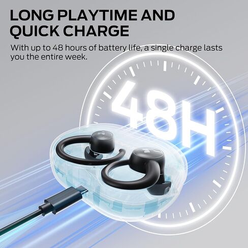 Monster Clarity 101 AirLinks Wireless Earbuds, Bluetooth 5.0 in-Ear Headphones with Charging Case, Stereo Earphones Deep Bass Sound, IPX5 Waterproof, Built-in Mic, Clear Call, Secure Fit for Sports in Saudi Arabia