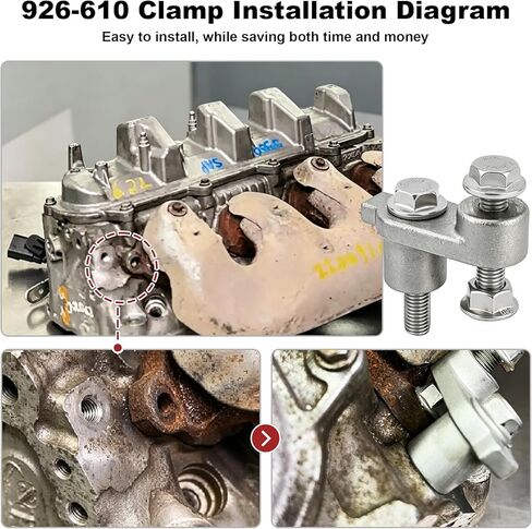 926-610 Exhaust Manifold Repair Clamp Compatible with 2014-2021 gmc sierra 1500/Yukon/Yukon XL, chevrolet camaro/cheyenne/corvette Manifold,Replacement 926-610 dorman Exhaust Clamp in Saudi Arabia