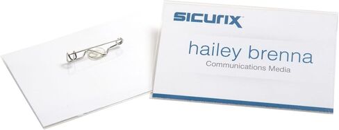 Pin Style Printable Badge Kit 3 1/2" x 2 1/4" Horizontal 100 Pack (67671) in Saudi Arabia