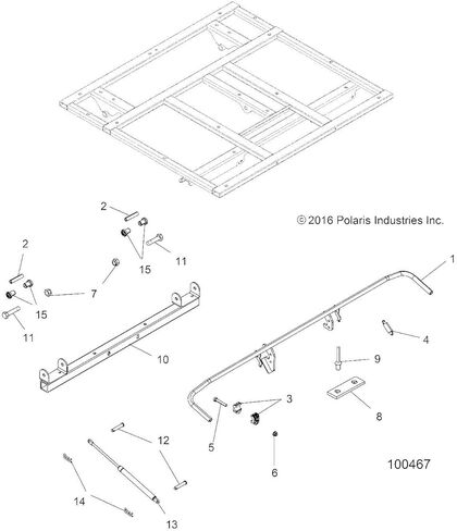 Polaris 1016753-067 Gloss Black Box Latch Sportsman Big Boss 570 800 850 SP in Kuwait