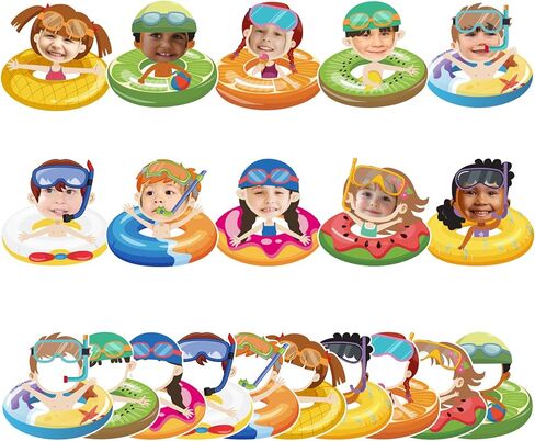 80 قطعة من زخارف لوحة الإعلانات الصيفية لبدلة الغوص، قطع لوحة إعلانات تحت البحر ديكور للفصل الدراسي للصبي والبنات DIY Craft Photo Wall لصالح حفلة ما قبل المدرسة in Kuwait
