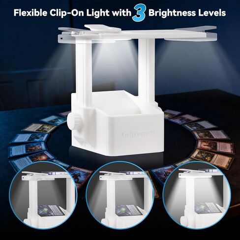 Trading Card Scanner Stand with Light, Card Scanner Holder with Adjustable Height for TCG Cards, Built-in Magnetic Ring Compatible with MagSafe Phones, Rechargeable Light & Stable Magnetic Card Slot in Saudi Arabia