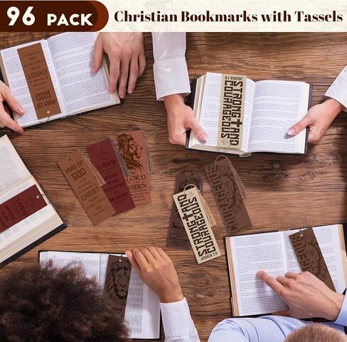 resurhang 96 حزمة الإشارات المرجعية للكتاب المقدس لعيد الأب للرجال مع شرابات، الإشارات المرجعية المسيحية الأسد السائبة، علامات كتاب الكتاب المقدس ملهمة لقراءة الكتاب المقدس، هدايا الكنيسة، مدرسة الأحد، تفضل الدينية in Kuwait