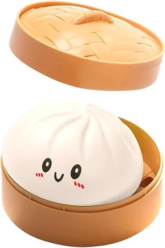 Squishy Dumpling, Sensory Stress Ball for Adults – Anxiety & Stress Relief Fidget, Silent Office Desk Squeeze, Occupational Therapy Hand Therapy, Smiley Face (Pink) in Saudi Arabia