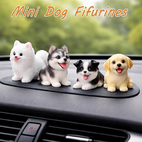 Mini Dog Figurines, 14 Unique Dog Breed Collectibles, Hand-Painted Miniature Animal Figures, Realistic Small Dog Statues for Home Decor, Desk Ornaments and Gifts in Saudi Arabia