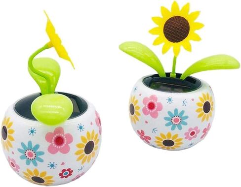 Sunflower Solar Dancing Flower Solar Dancing Solar Toys, Solar Powered Swinging Animated Dancer Toy Office Desk Car Decoration for Car, Funny Ornaments, Solar Power Kits in Saudi Arabia