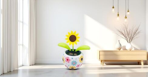 Sunflower Solar Dancing Flower Solar Dancing Solar Toys, Solar Powered Swinging Animated Dancer Toy Office Desk Car Decoration for Car, Funny Ornaments, Solar Power Kits in Saudi Arabia