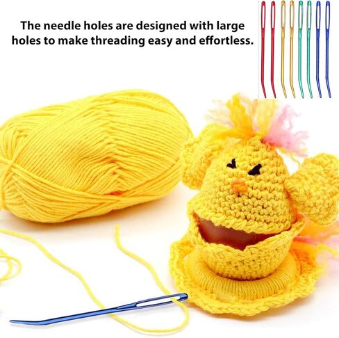 8 Pcs Yarn Darning Tapestry Needles—Stainless Steel Bent Tip Sewing Needle,Large Eye Tapestry Needles with Storage Box in Kuwait