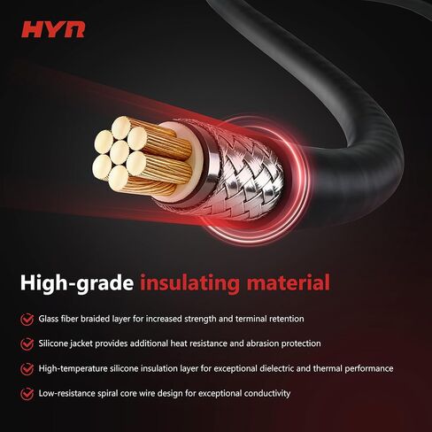HYR 10.5mm Racing Spark Plug Wire Set 10PCS for Ford F150 1979-1995, Mustang 1964-1995, 5.0L 5.8L SBF Small Block Ford V8 302 351w, High Performance Red Ignition Cable Wire in Kuwait