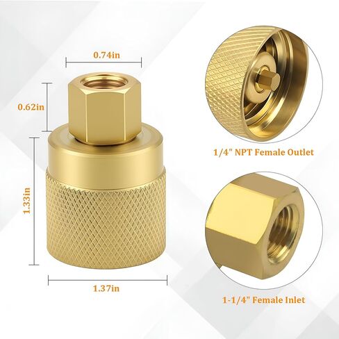 موصل خزان البروبان لرافعة شوكية للسيارة، OEM # RE7141F صمام محول تركيب أنثى السيارة مع حلقات O، محول خزان البروبان للرافعة الشوكية، ملحقات السيارات العالمية in Kuwait