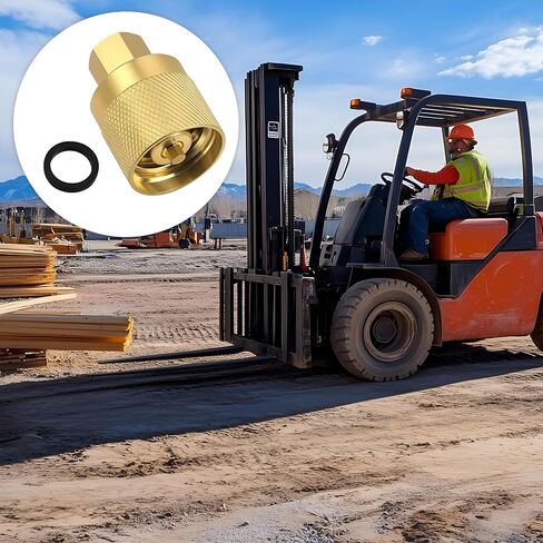 موصل خزان البروبان لرافعة شوكية للسيارة، OEM # RE7141F صمام محول تركيب أنثى السيارة مع حلقات O، محول خزان البروبان للرافعة الشوكية، ملحقات السيارات العالمية in Kuwait