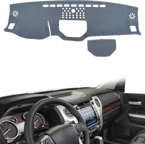 Gray Dashboard Dash Cover Flannel Mat Custom Compatible with 2014 2015 2016 2017 2018 2019 2020 2021 Toyota Tundra Anti-Glare, Anti-Reflection, No Peculiar Smell - No Intermediate Air Outlet in Saudi Arabia