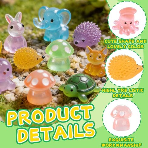 200 Pcs Mini Resin Animals,Variety Little Small Figures Miniature,Tiny Resin Animals Bulk for Micro Fairy Garden Dollhouse Landscape Accessories in Saudi Arabia