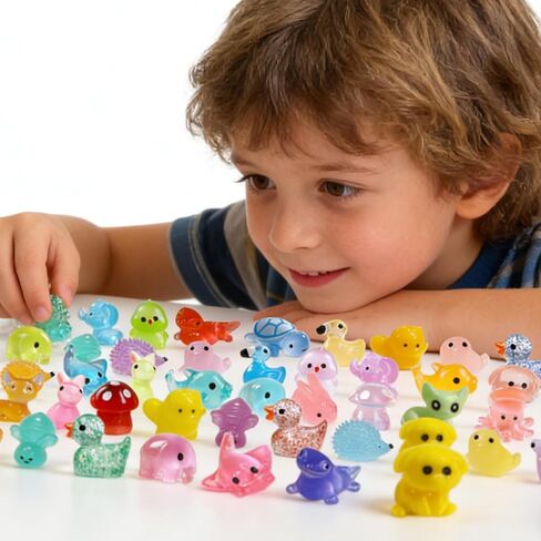 200 Pcs Mini Resin Animals,Variety Little Small Figures Miniature,Tiny Resin Animals Bulk for Micro Fairy Garden Dollhouse Landscape Accessories in Saudi Arabia