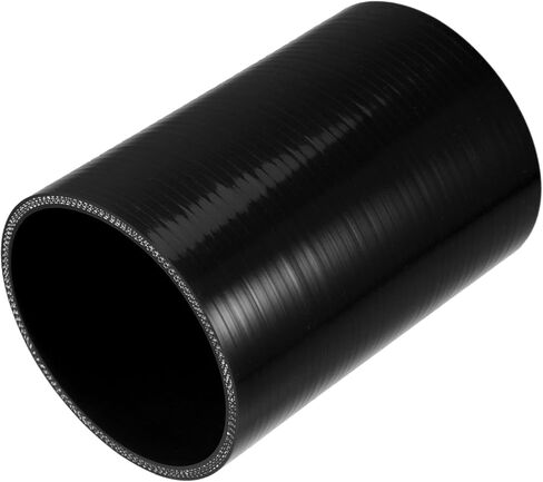 3.75" ID 6" Length 4-Ply Reinforced High Temp Straight Coupler Silicone Reducer Hose Black for Car Intercooler Intake Piping Auto Accessories in Kuwait