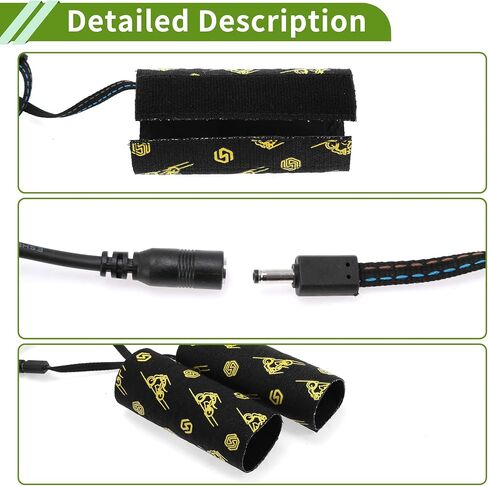 Heated Motorcycle Hand Grips Cover 12V Handlebar Cover 3 Gear Adjustable Temperature Metal Heating Film Cloth 1set Fit for Diameter: 1.2"-1.4" in Kuwait
