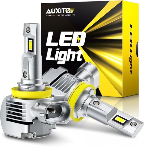 AUXITO 9003 LED Bulb, 30000LM Brightness 6500K White, Plug-N-Play, 60000+ Hour Lifespan, Canbus Ready, 99% Compatibility, 2PCS in Kuwait