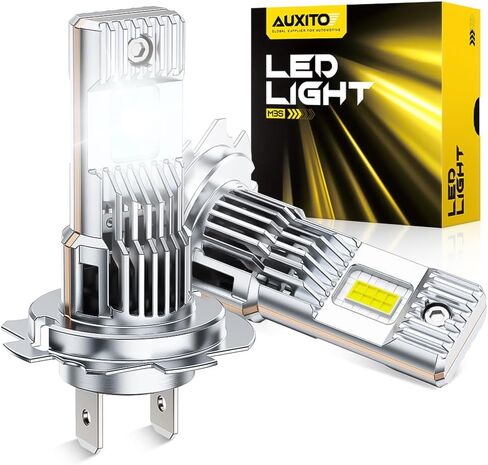 AUXITO 9003 LED Bulb, 30000LM Brightness 6500K White, Plug-N-Play, 60000+ Hour Lifespan, Canbus Ready, 99% Compatibility, 2PCS in Kuwait
