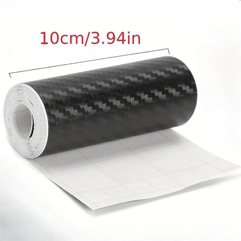 3D Nano Carbon Fiber Car Door Edge Protector Roll - PVC Waterproof Scratch Resistant Adhesive Tape, Universal Fit for All Cars, Black, Easy Installation, Durable Fashion Door Guard in Kuwait