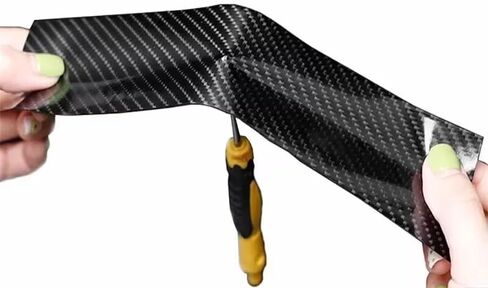 3D Nano Carbon Fiber Car Door Edge Protector Roll - PVC Waterproof Scratch Resistant Adhesive Tape, Universal Fit for All Cars, Black, Easy Installation, Durable Fashion Door Guard in Kuwait