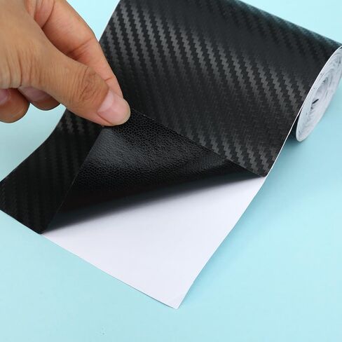 3D Nano Carbon Fiber Car Door Edge Protector Roll - PVC Waterproof Scratch Resistant Adhesive Tape, Universal Fit for All Cars, Black, Easy Installation, Durable Fashion Door Guard in Kuwait