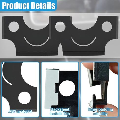 Craedli Car Dashboard Card Holder, Self-Adhesive Automotive Temporary Parking Ticket Holder for Quick Access, Vehicle Business Card Organizer Accessories for Cards, Credits, Banknotes(2PCS) in Kuwait