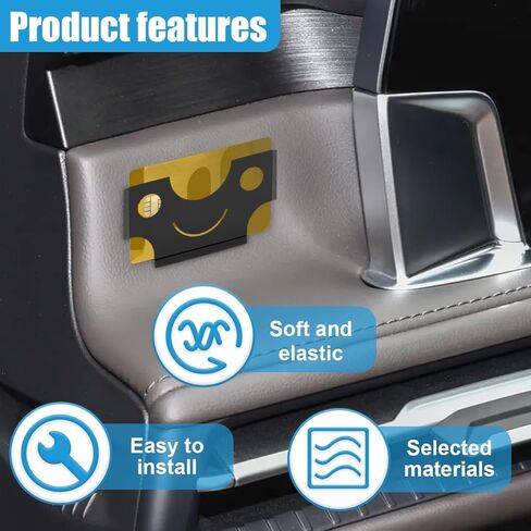 Craedli Car Dashboard Card Holder, Self-Adhesive Automotive Temporary Parking Ticket Holder for Quick Access, Vehicle Business Card Organizer Accessories for Cards, Credits, Banknotes(2PCS) in Kuwait