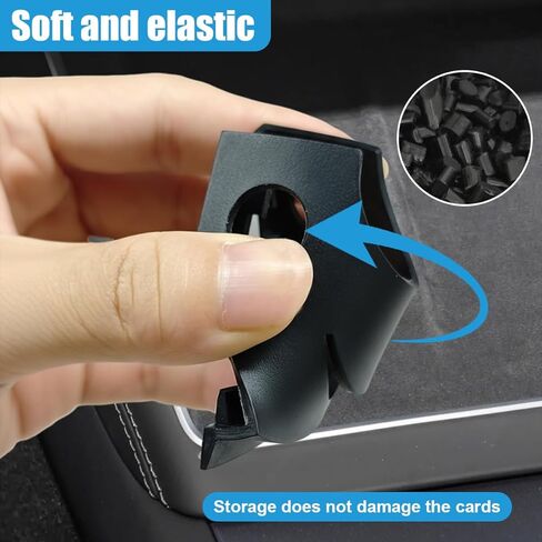 Craedli Car Dashboard Card Holder, Self-Adhesive Automotive Temporary Parking Ticket Holder for Quick Access, Vehicle Business Card Organizer Accessories for Cards, Credits, Banknotes(2PCS) in Kuwait