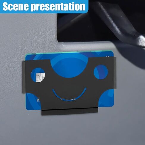Craedli Car Dashboard Card Holder, Self-Adhesive Automotive Temporary Parking Ticket Holder for Quick Access, Vehicle Business Card Organizer Accessories for Cards, Credits, Banknotes(2PCS) in Kuwait